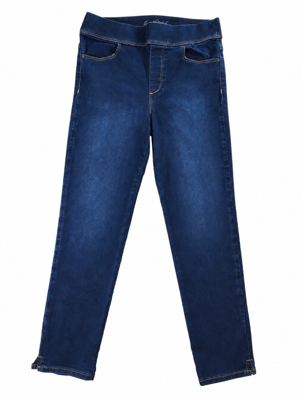 Gloria Vanderbilt All-Around Slimming Pull-On Crop Jeans Women's 6 Dark Wash